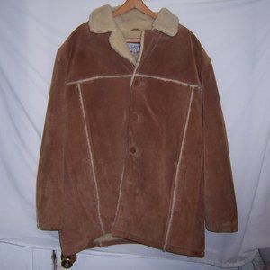 MENS WILSONS LEATHER SUEDE LEATHER SHERPA COAT XXL